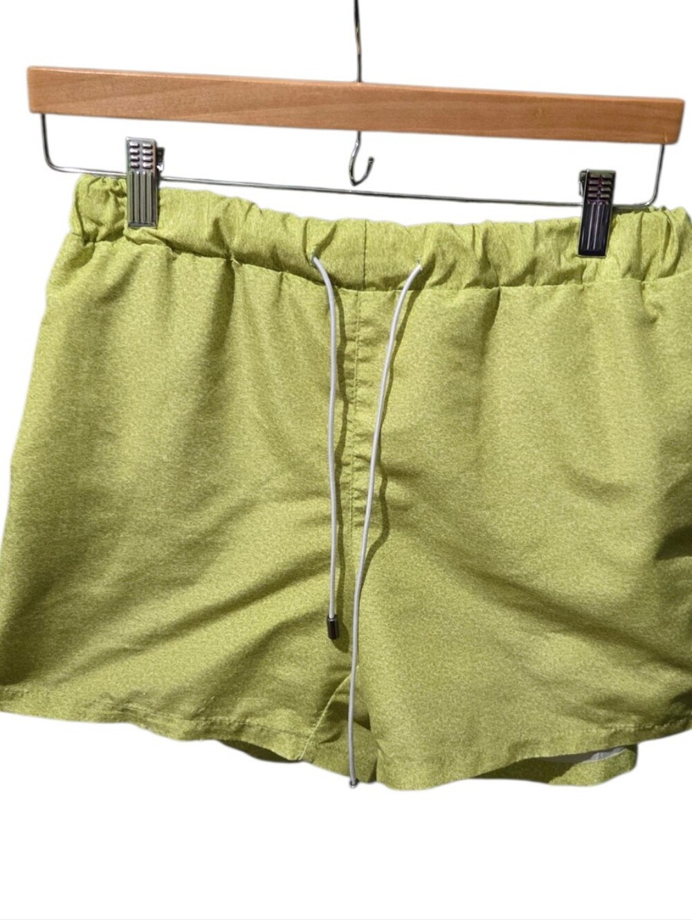 Topman Swim Trunks Men's S/M Lime Green Drawstring Mesh Lined Swim Shorts